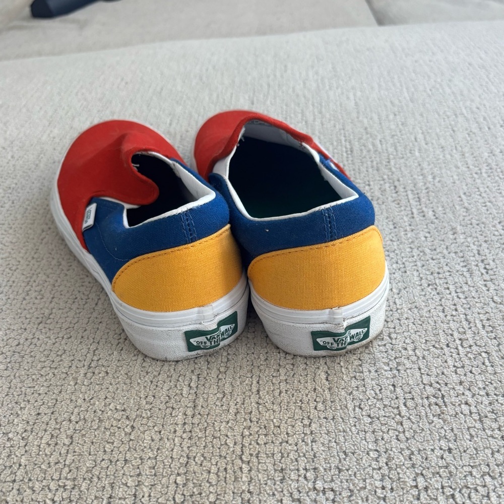 Red, yellow and blue Vans slip-on! - Picture 2 of 3